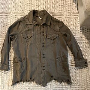 Free People Khaki Utility Jacket